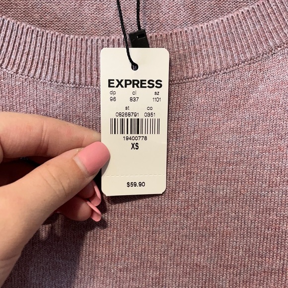 Pink express long sleeve shirt size extra small - Picture 3 of 3